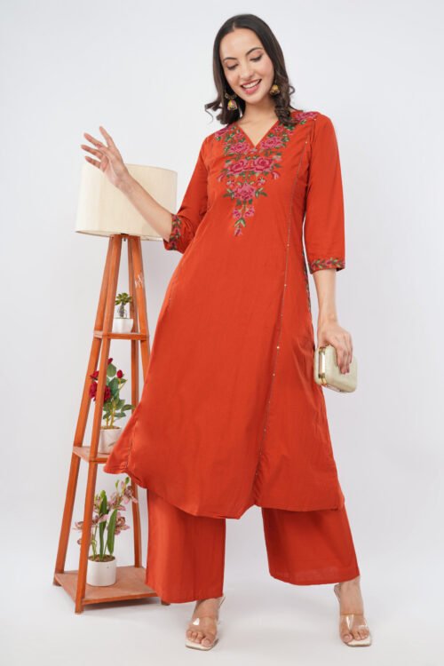 100% pure cotton kurti with plazo